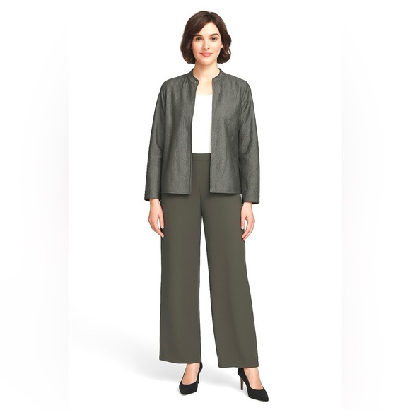 🔥HOST PICK🔥 Eileen Fisher Green Blazer and Pants Set PM - Picture 3 of 11